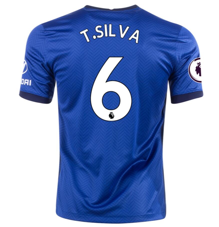 Chelsea Home Kit Soccer Jersey THIAGO SILVA #6 2020/21